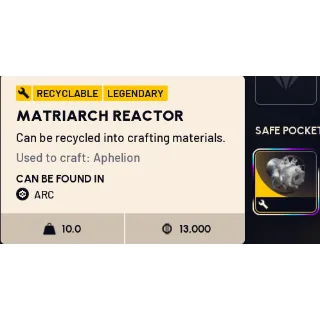 Matriarch Reactor - Arc Raiders