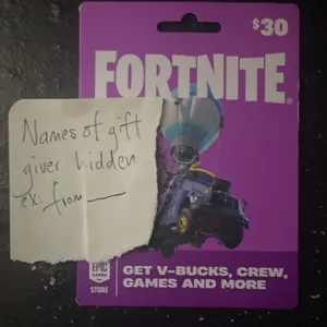 $30(Cost $25)Fortnite/Epic Games Store Gift Card