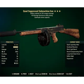 Quad Explosive Submachine Gun QE50dr