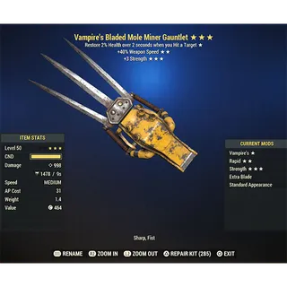 Vampire's Mole Miner Gauntlet V/SS/S