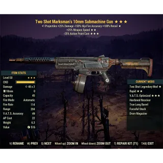 Two Shot 10mm Submachine Gun TS2535