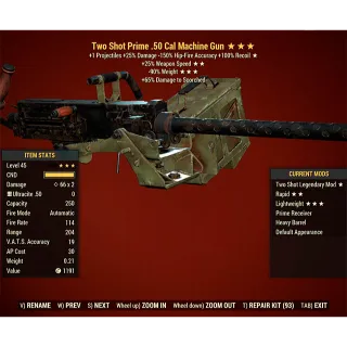 Two Shot 50 Cal Machine Gun TS2590