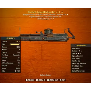 Bloodied Explosive Gatling Gun BE15r