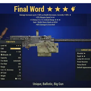 Final Word 50cal B2515v/Bullet Storm