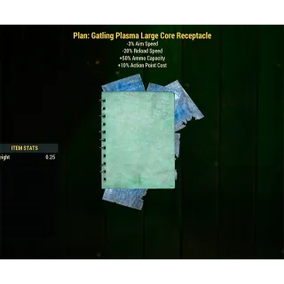 Gatling Plasma Large Core Receptacle