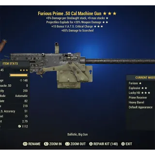 Furious Explosive 50 Cal Machine Gun