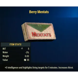 Berry Mentats (+5 Int) x200 pcs. set