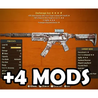 Anchorage Ace + 4 Legendary Mods Of Your Choice