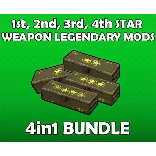 1,2,3,4 Star Weapon Legendary Mods 4in1 Bundle