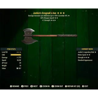Junkie's Grognak's Axe J40ss+3S