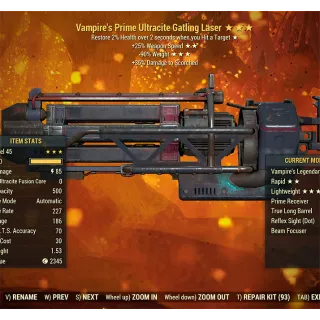 Vampire's Ultracite Gatling Laser 90