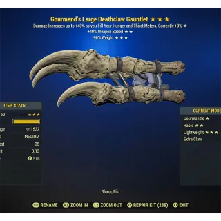 Gourmand's Deathclaw Gauntlet /SS90