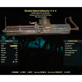 Bloodied Explosive Gatling Gun BE90