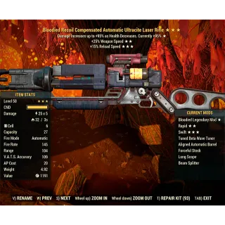 Bloodied Ultracite Laser Rifle B2515r