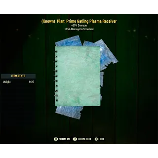 Gatling Plasma Prime Receiver Plan