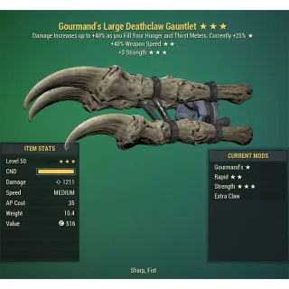 Gourmand's Deathclaw Gauntlet /SSS