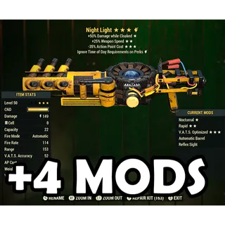 Tesla Night Light + 4 Legendary Mods Of Your Choice