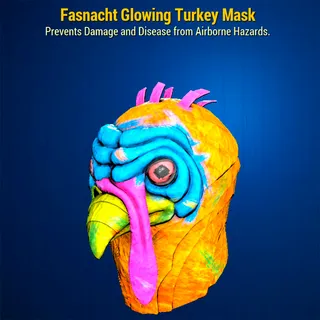 Fasnacht Glowing Turkey Mask