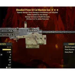 Bloodied Explosive 50 Cal Machine Gun BE35