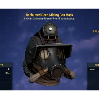 Reclaimed Deep Mining Gas Mask