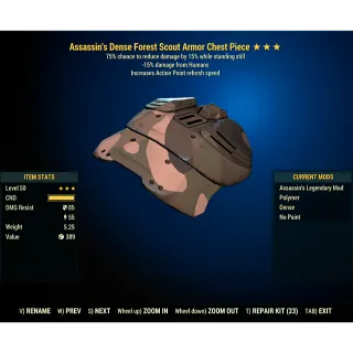 Assassin's/AP/Sent Scout Armor 5/5 Set