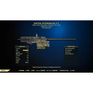Quad 50 Cal Machine Gun Q25 **stars