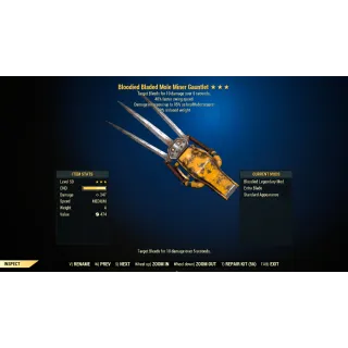 Bloodied Mole Miner Gauntlet BSS90