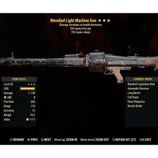 Bloodied Light Machine Gun 25FFR/15r