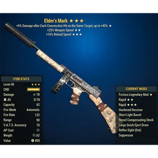 Elder's Mark Submachine Gun Unrolled