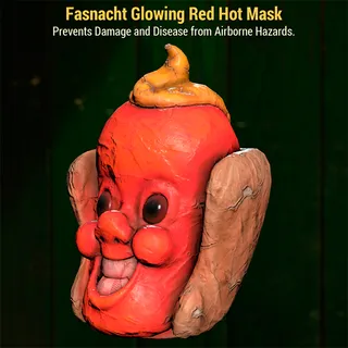 Fasnacht Glowing Red Hot Mask