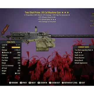 Two Shot 50 Cal Machine Gun TS2515r
