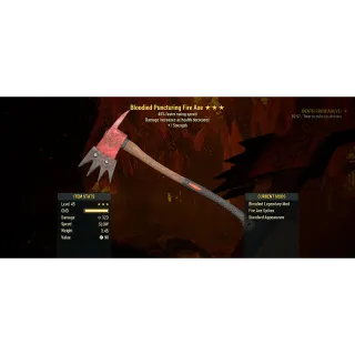 Bloodied Fire Axe (+Speed/+Strength)
