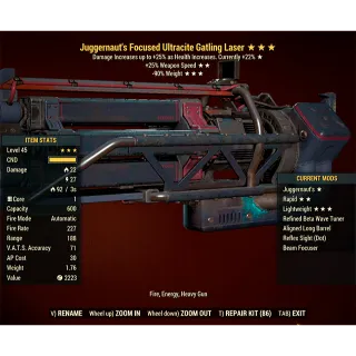 Juggernaut's Ultracite Gatling Laser Jug2590