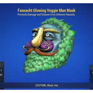 Fasnacht Glowing Veggie Man Mask