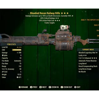 Bloodied Railway Rifle B50c35