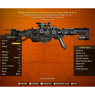 Bloodied Explosive Enclave Plasma Rifle BE90