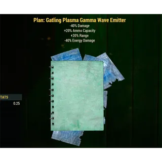Gatling Plasma Gamma Wave Emitter Plan