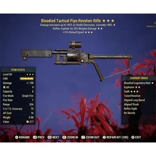 Bloodied Explosive Pipe Revolver BE15r