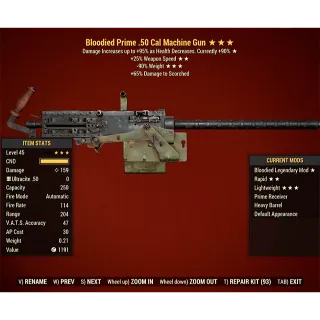 Bloodied 50 Cal Machine Gun B2590