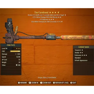 The Farmhand (Random Stars/Gain Melee Damage per END)