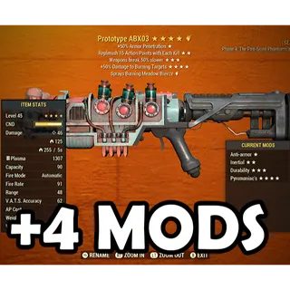Prototype ABX03 + 4 Legendary Mods Of Your Choice