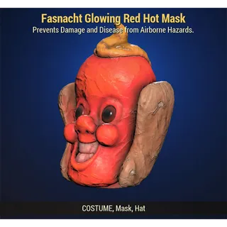 Fasnacht Glowing Red Hot Mask