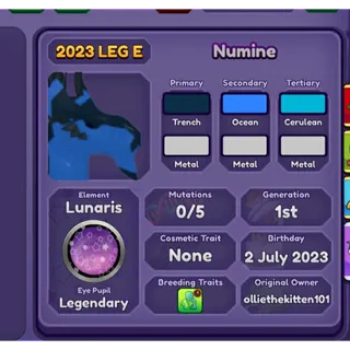 NUMINE 2023 LEG E