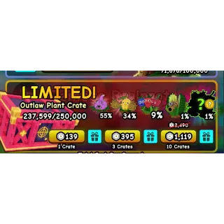 Plant vs brainrots - Outlaw Plant crate x10