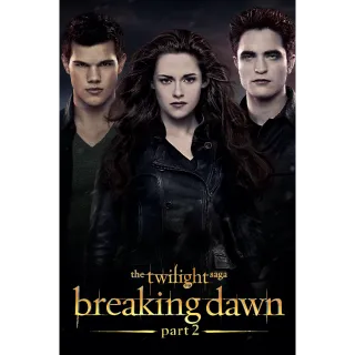 The Twilight Saga: Breaking Dawn - Part 2 iTunes 4k USA Digital Movie Code (Does NOT Port to Movies Anywhere)
