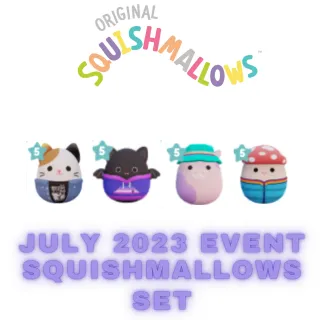 Squishmallows 2023 SDCC T5 Event Set Exclusives  (Hat Patty, Jacket Cam, Malcolm, Emily)