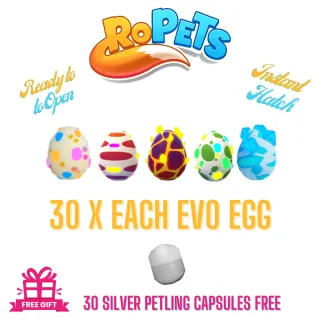 Ropets Evo Egg Deal x 30 Each Evo