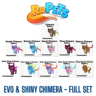 Ropets Chimera Evo & Shiny Full Set