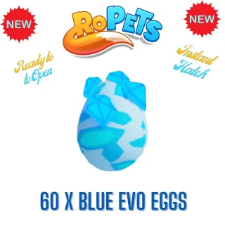 Ropets 60 x Blue Evo Eggs  Hatchable