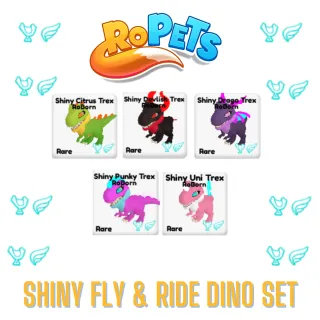 Ropets Shiny Trex Set - Fly & Ride